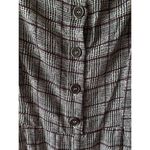 Academia Checkered Sleeveless FrontButton Up Jumpsuit Gray Culotte Fit Women’s S Photo 5