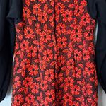 Vintage 60s Rae Dolls Red & Black Long Sleeved Turtleneck Maxi Dress Size Medium Photo 3