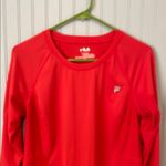 FILA Sport Red Moisture Wicking Long Sleeve Active Wear T-Shirt Large Photo 4