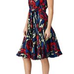 La DoubleJ Short and Sassy Floral Print Tiered Ruffle Cocktail Dress Size XL Blue Photo 1