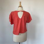 Jun & Ivy  Francesca's Sheer Embroidered Cut Out Blouse Photo 1