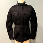 Armani Exchange NWT  Black Mesh Structured Belted Jacket Size Medium Photo 0