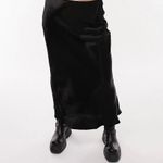 Topshop Curve Black Satin Midi Skirt NWT Photo 3