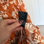 Anthropologie Somerset Short Sleeve Terracotta Floral Maxi Dress Orange Photo 5