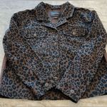 Sanctuary  Brown Black Leopard Print Jean Jacket Size Small S Photo 5