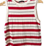 All Saints Imogen Striped Red Black Chalk Tank Top Size Medium Photo 0