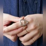 E.M. Heart Motif Ring 925 Silver 1802 Photo 1