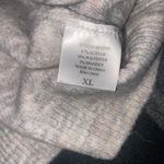 Como vintage Colorblock Cable Knit Turtleneck Sweater Oyster Charcoal Gray XL Photo 8