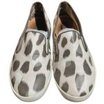 LK Bennett  Leather Slip On Sneakers Loafers Grey Off-White Flats Womens 37 6.5 Photo 0