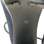 H&M Boots Booties Navy Blue Suede Open Toe Ankle Strap Heels US 9 l EURO 39 Photo 8