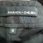 Amanda & Chelsea  14 Heavy Knit Black Paisley Print Pants Workwear Photo 10