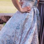 David's Bridal David’s Bridal Metallic Jaquard Spaghetti Strap Dress Photo 2