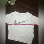 Nike dri fit white training cropped top sz small Photo 7