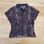 Lulus Lulu’s - Coveted Upgrade Leopard Print Sheer Short Sleeve Top in Brown & Black Photo 0