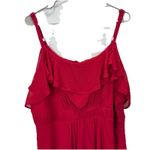 Torrid Red Chiffon Ruffled Cold Shoulder Skater Dress Size 18 Photo 4