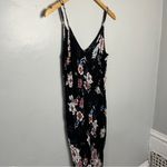 Anthropologie  Floral Black Jumpsuit Small Photo 2