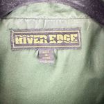 Vintage River Edge Silk Floral Windbreaker Bomber Jacket Size Large Green Photo 6