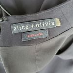 Alice + Olivia Seamed V-Neck Boxy Dress in Black Photo 7