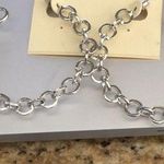 Badgley Mischka  Silver Chain Hoops Photo 0