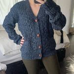 Pacific&Co Vintage Iron Wood Trading Grandpa Button Down Sweater Cardigan Blue Photo 0