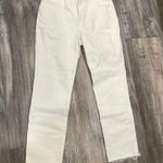 Madewell  The Perfect Vintage Crop Jean in Tile White Raw hem Photo 3
