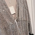 Seraphine Luxe Maternity NWT Catrina Silver Sparkle Dress Photo 5