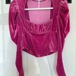 Free People Velvet Hot Pink Long Sleeve Photo 0