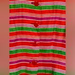 80s Rickie Freeman for Teri Jon 100% Linen Button Down Blouse size 16 vintage Red Photo 5