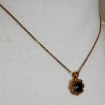 Vintage Gold Tone Faux Ruby Rhinestone Necklace Womens Costume Jewelry Photo 0