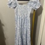 Anthropologie O.P.T Square Neck Smocked Maxi Dress in Blue Paisley Photo 3