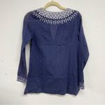 Sachin + Babi  Blue Embroidered Boho Blouse Womens XS Beachy Sheer Lightweight Photo 8