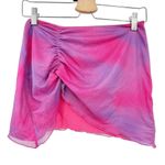 I am gia I.AM.GIA Womens Sexy Y2K Barbiecore Geenie Ruched Tie Dye Mini Skirt Size S Pink Photo 1