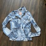 Miss Lola  Gray Button Up Mesh Photo 0