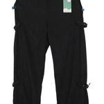 Halara NWT dark gray/black side leg suede feel pant with side buckles. Size M Photo 0