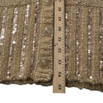 Maeve  Tan Sequin Knit Cardigan Sweater Button Front Long Sleeve Size L new Photo 9