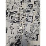 Reformation Newsprint Comic Jeans 26 White Black Denim Straight Leg HIgh Rise Photo 6