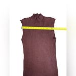 Pink Rose  Brown Ribbed Mock Neck Sleeveless Cutout Midi Dress Size S Photo 4