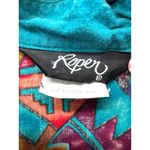 VTG Roper Aztec Southwestern Neon Button Up Shirt Large Cotton Rodeo Cowboy Photo 2