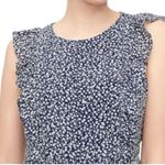 J.Crew  Tiered Ruffle‎ Maxi Dress Floral Navy & White Size 2 EUC Photo 2