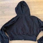 Garage  Black Cropped Zip-Up Hoodie- Size Large Photo 7