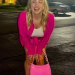 Adika Hot Bright Pink Butt Scrunchie Mini Skirt Photo 2