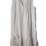 Rosemarine Dress 100% Linen Made In Italy Midi Short Sleeves S Eyelet Fl… Photo 1