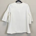 Jason Wu EDIT Off by Jadon Wu White‎ 3/4 Bell Sleeves Round Neck Blouse Size XS Photo 4