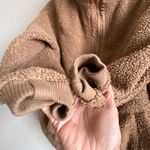 Bailey 44 Teddy Sherpa 1/2 Zip Pullover Camel Tan Toggle Waist Sz S Brown Photo 3