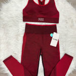 PINK - Victoria's Secret 🆕  Red Seamless Workout Tight Set Photo 0