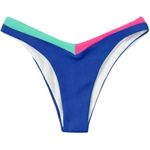 Luxe  Womens medium high waisted cheeky bright color block bikini bottoms…​ Photo 3