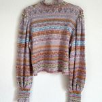 Cecelia Prado Anthropologie Knit Pastel Striped Balloon Sleeve Sweater Photo 11