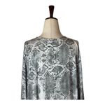 Haute Hippie Dress Women 3X Gray Snakeskin Jersey Tribe Maya V Neck Maxi Jungle Photo 3