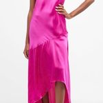 frame denim FRAME hot pink 100% silk tie-neck halter dress (magenta color) Photo 5