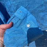 Lilly Pulitzer Sea View Button Down Linen Shirt in Beckon Blue x Sea Salt Sz XXL Photo 3